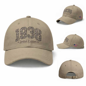 1936 Retro Birthday Baseball Cap 90 Year Old Leopard 90th Birthday Gifts For Women TS10 Baseball Cap Universal Fit Khaki Print Your Wear