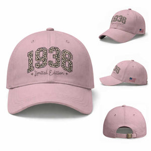 1936 Retro Birthday Baseball Cap 90 Year Old Leopard 90th Birthday Gifts For Women TS10 Baseball Cap Universal Fit Light Pink Print Your Wear