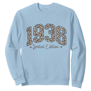 1936 Retro Birthday Sweatshirt 90 Year Old Leopard 90th Birthday Gifts For Women TS10 Light Blue Print Your Wear