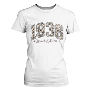 1936 Retro Birthday T Shirt For Women 90 Year Old Leopard 90th Birthday Gifts For Women TS10 White Print Your Wear