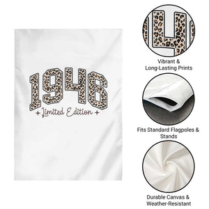 1946 Retro Birthday Garden Flag 80 Year Old Leopard 80th Birthday Gifts For Women TS10 Print Your Wear