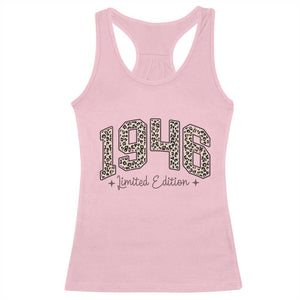 1946 Retro Birthday Racerback Tank Top 80 Year Old Leopard 80th Birthday Gifts For Women TS10 Light Pink Print Your Wear