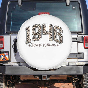 1946 Retro Birthday Spare Tire Cover 80 Year Old Leopard 80th Birthday Gifts For Women TS10 No hole White Print Your Wear