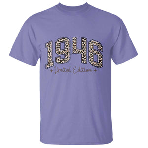 1946 Retro Birthday T Shirt 80 Year Old Leopard 80th Birthday Gifts For Women TS10 Violet Print Your Wear