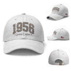 1956 Retro Birthday Baseball Cap 70 Year Old Leopard 70th Birthday Gifts For Women TS10 Baseball Cap Universal Fit White Print Your Wear