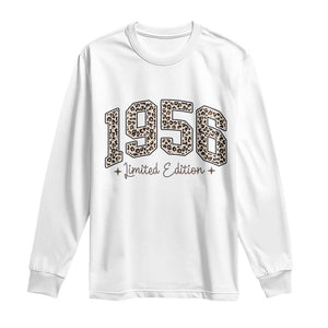 1956 Retro Birthday Long Sleeve Shirt 70 Year Old Leopard 70th Birthday Gifts For Women TS10 White Print Your Wear