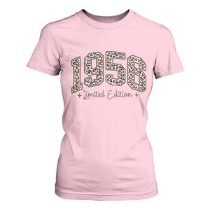 1956 Retro Birthday T Shirt For Women 70 Year Old Leopard 70th Birthday Gifts For Women TS10 Light Pink Print Your Wear