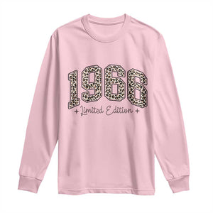 1966 Retro Birthday Long Sleeve Shirt 60 Year Old Leopard 60th Birthday Gifts For Women TS10 Light Pink Print Your Wear