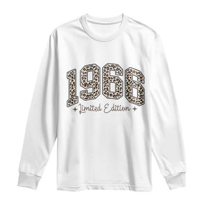 1966 Retro Birthday Long Sleeve Shirt 60 Year Old Leopard 60th Birthday Gifts For Women TS10 White Print Your Wear