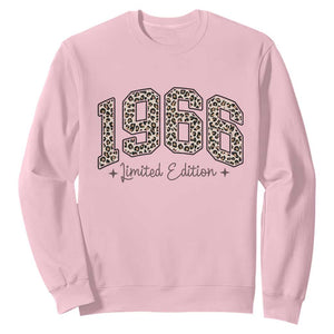 1966 Retro Birthday Sweatshirt 60 Year Old Leopard 60th Birthday Gifts For Women TS10 Light Pink Print Your Wear