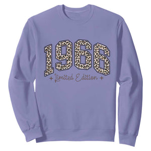 1966 Retro Birthday Sweatshirt 60 Year Old Leopard 60th Birthday Gifts For Women TS10 Violet Print Your Wear