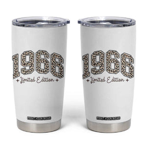 1966 Retro Birthday Tumbler Cup 60 Year Old Leopard 60th Birthday Gifts For Women TS10 White Print Your Wear