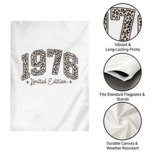 1976 Retro Birthday Garden Flag 50 Year Old Leopard 50th Birthday Gifts For Women TS10 Print Your Wear
