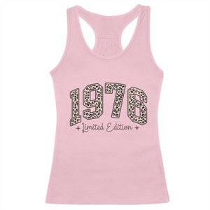 1976 Retro Birthday Racerback Tank Top 50 Year Old Leopard 50th Birthday Gifts For Women TS10 Light Pink Print Your Wear