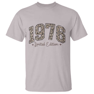 1976 Retro Birthday T Shirt 50 Year Old Leopard 50th Birthday Gifts For Women TS10 Ice Gray Print Your Wear