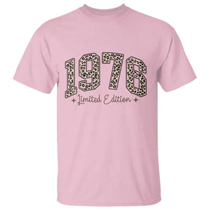 1976 Retro Birthday T Shirt 50 Year Old Leopard 50th Birthday Gifts For Women TS10 Light Pink Print Your Wear