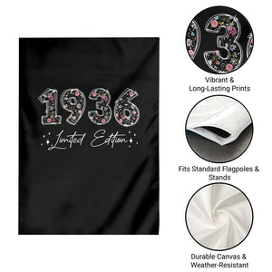 90th Birthday Garden Flag Floral 1936 90 Year Old Birthday Gifts For Women TS10 Print Your Wear