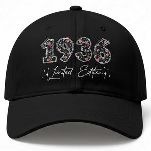 90th Birthday Baseball Cap Floral 1936 90 Year Old Birthday Gifts For Women TS10 Print Your Wear