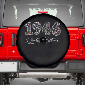80th Birthday Spare Tire Cover Floral 1946 80 Year Old Birthday Gifts For Women TS10 Black Print Your Wear
