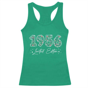 70th Birthday Racerback Tank Top Floral 1956 70 Year Old Birthday Gifts For Women TS10 Irish Green Print Your Wear
