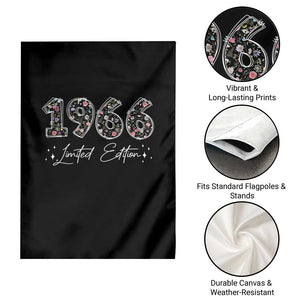 60th Birthday Garden Flag Floral 1966 60 Year Old Birthday Gifts For Women TS10 Print Your Wear