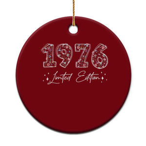 50th Birthday Ceramic Ornament Floral 1976 50 Year Old Birthday Gifts For Women TS10 1pc Red Print Your Wear