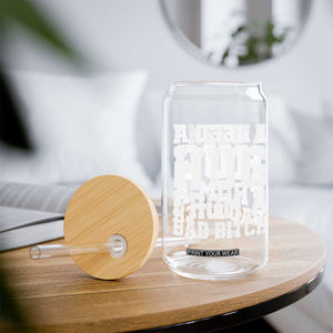 I Need A Hug From A Bad Btch Glass Can Funny Saying Quote TS10 Print Your Wear