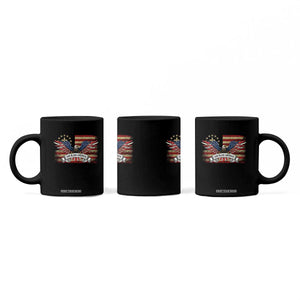 God Bless America Coffee Mug Vintage Eagle Christian Cross Flag 4th Of July TS10 Print Your Wear
