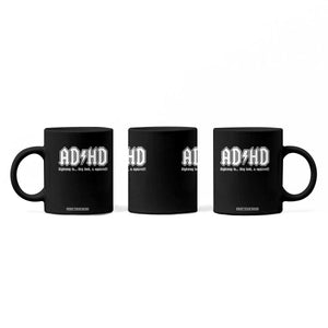 Funny ADHD Coffee Mug Hey Look a Squirrel Rocks Graphic TS10 Print Your Wear