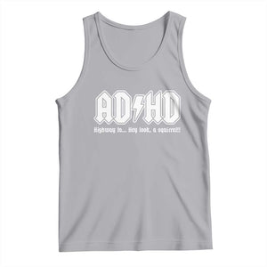 Funny ADHD Tank Top Hey Look a Squirrel Rocks Graphic TS10 Athletic Heather Print Your Wear
