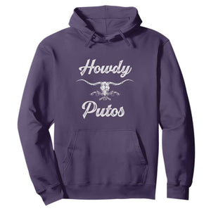 Howdy Putos Hoodie Western Cowboy Skull Outlaw Style TS10 Purple Print Your Wear