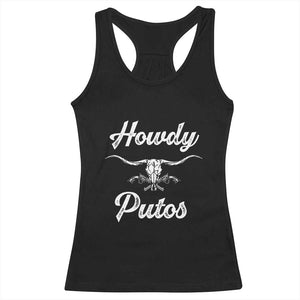 Howdy Putos Racerback Tank Top Western Cowboy Skull Outlaw Style TS10 Black Print Your Wear