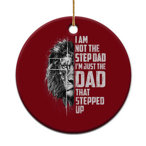 Bonus Dad Ceramic Ornament Stepdad Gifts From Stepdaughter Stepson Cross Lion Stepped Up Dad TS10 1pc Red Print Your Wear
