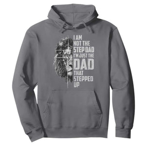 Bonus Dad Hoodie Stepdad Gifts From Stepdaughter Stepson Cross Lion Stepped Up Dad TS10 Charcoal Print Your Wear