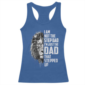 Bonus Dad Racerback Tank Top Stepdad Gifts From Stepdaughter Stepson Cross Lion Stepped Up Dad TS10 Royal Blue Print Your Wear