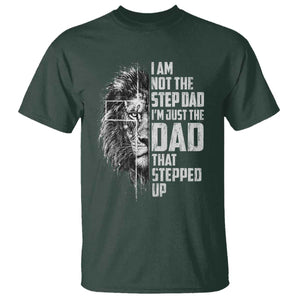 Bonus Dad T Shirt Stepdad Gifts From Stepdaughter Stepson Cross Lion Stepped Up Dad TS10 Dark Forest Green Print Your Wear