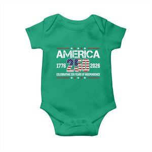 250th Anniversary Baby Onesie American 250 Years Birthday Patriotic 1776 2026 TS10 Irish Green Print Your Wear