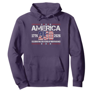 250th Anniversary Hoodie American 250 Years Birthday Patriotic 1776 2026 TS10 Purple Print Your Wear