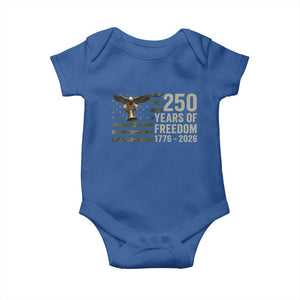250th Anniversary Baby Onesie 1776 2026 250 Years Birthday Patriotic Camouflage USA Flag TS10 Royal Blue Print Your Wear