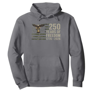 250th Anniversary Hoodie 1776 2026 250 Years Birthday Patriotic Camouflage USA Flag TS10 Charcoal Print Your Wear