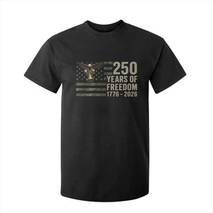 250th Anniversary T Shirt For Kid 1776 2026 250 Years Birthday Patriotic Camouflage USA Flag TS10 Black Print Your Wear