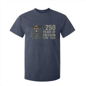 250th Anniversary T Shirt For Kid 1776 2026 250 Years Birthday Patriotic Camouflage USA Flag TS10 Navy Print Your Wear