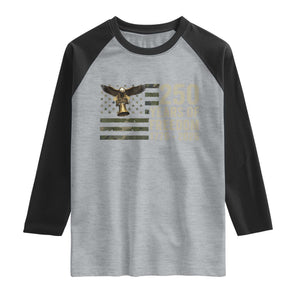 250th Anniversary Raglan Shirt 1776 2026 250 Years Birthday Patriotic Camouflage USA Flag TS10 Heather Gray Black Print Your Wear