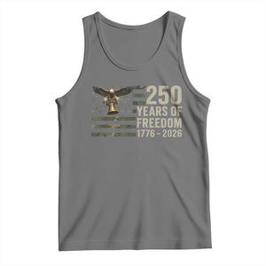 250th Anniversary Tank Top 1776 2026 250 Years Birthday Patriotic Camouflage USA Flag TS10 Black Heather Print Your Wear