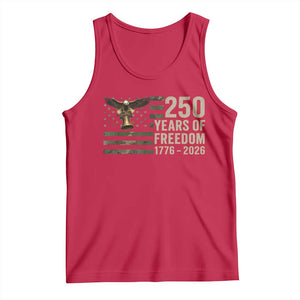 250th Anniversary Tank Top 1776 2026 250 Years Birthday Patriotic Camouflage USA Flag TS10 Red Print Your Wear