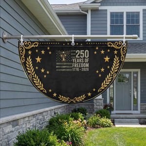 250th Anniversary Patriotic Fan Flag 1776 2026 250 Years Birthday Camouflage USA Flag