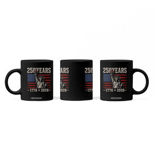 USA Independence 250th Anniversary Coffee Mug Patriotic Lady Liberty American Flag 250 Years 1776 2026 TS10 Print Your Wear