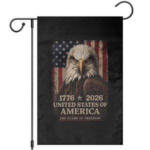 250 Anniversary USA Flag Garden Flag Vintage Bald Eagle Patriotic 1776 2026 250 Years Birthday TS10 Black Print Your Wear