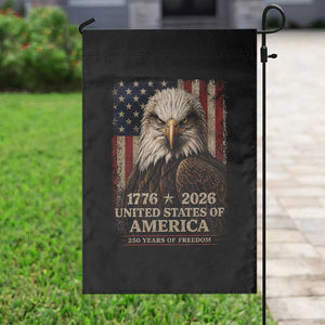 250 Anniversary USA Flag Garden Flag Vintage Bald Eagle Patriotic 1776 2026 250 Years Birthday TS10 Print Your Wear