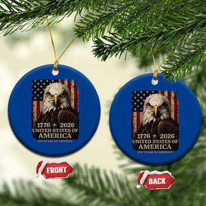 250 Anniversary USA Flag Ceramic Ornament Vintage Bald Eagle Patriotic 1776 2026 250 Years Birthday TS10 1pc Blue Print Your Wear